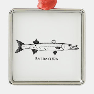Great Barracuda Logo Metal Tree Decoration