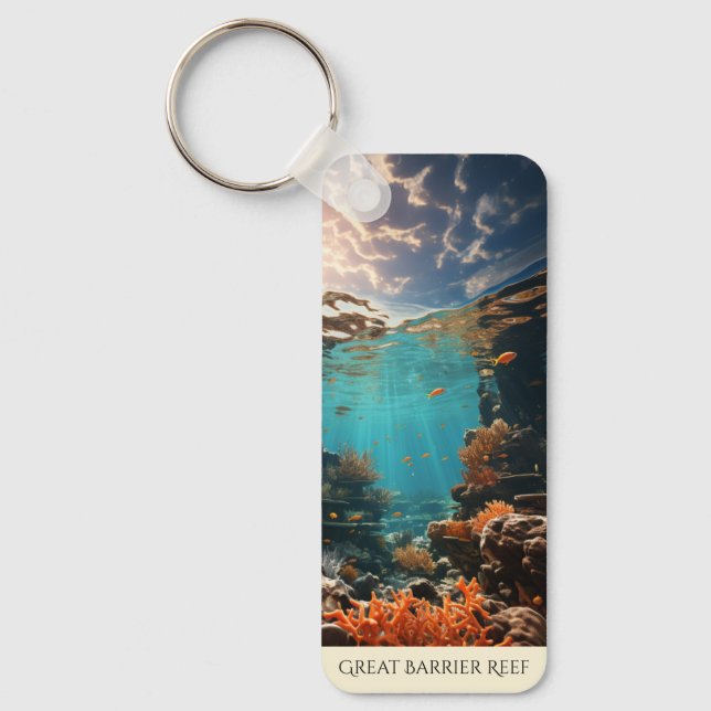 Great Barrier Reef | Australian Art | Marine Fish Key Ring (Front)