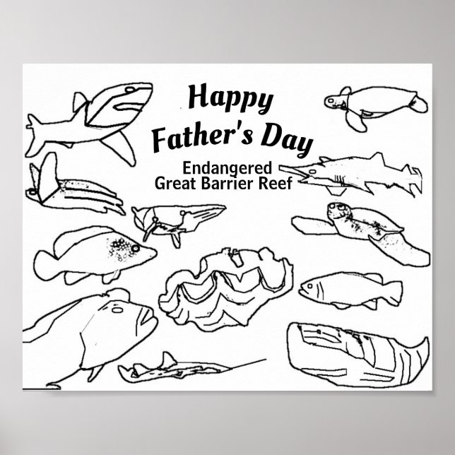 Great Barrier Reef, Father's Day, Poster (Front)