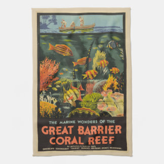 Great Barrier Reef Poster Australia Tea Towel