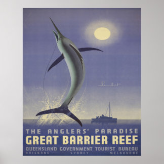 Great Barrier Reef travel poster