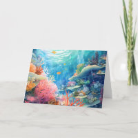 Great Barrier Reef Watercolor Birthday