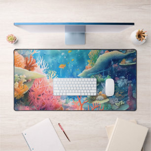 Great Barrier Reef Watercolor Desk Mat