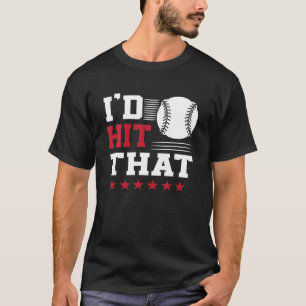 Great Baseball Gift Boys Batter Pitcher Men Fans T-Shirt