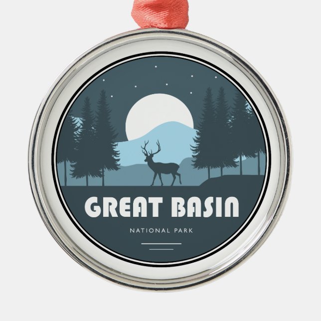 Great Basin National Park Deer Metal Ornament (Front)