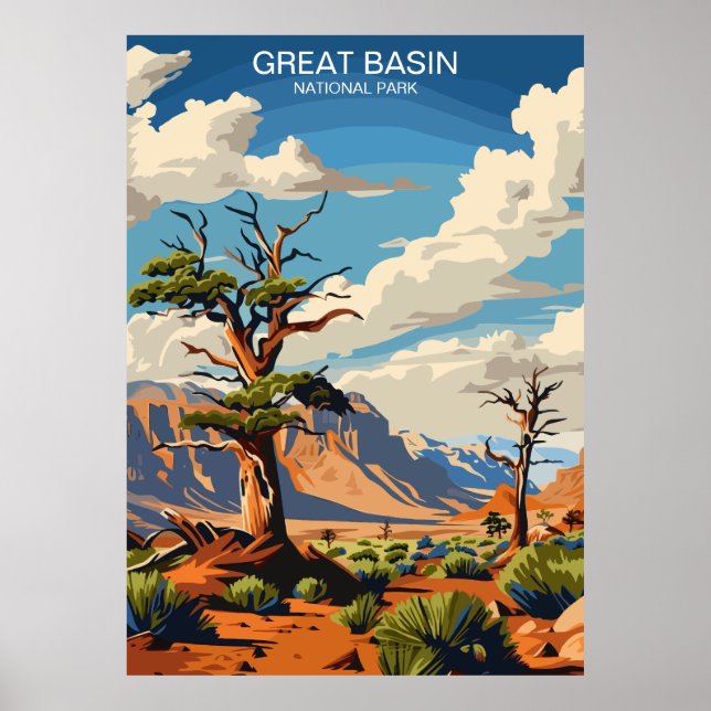 Great Basin National Park Nevada Vintage Poster (Front)