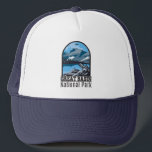 Great Basin National Park Nevada Vintage  Trucker Hat<br><div class="desc">Great Basin vector artwork design. The park is in the Great Basin Desert and contains most of the South Snake mountains.</div>