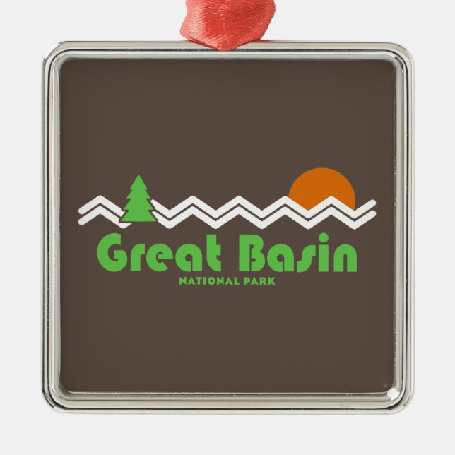 Great Basin National Park Retro Metal Ornament (Front)