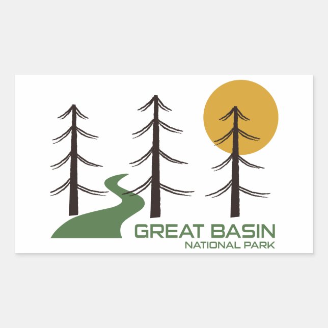 Great Basin National Park Trail Rectangular Sticker (Front)