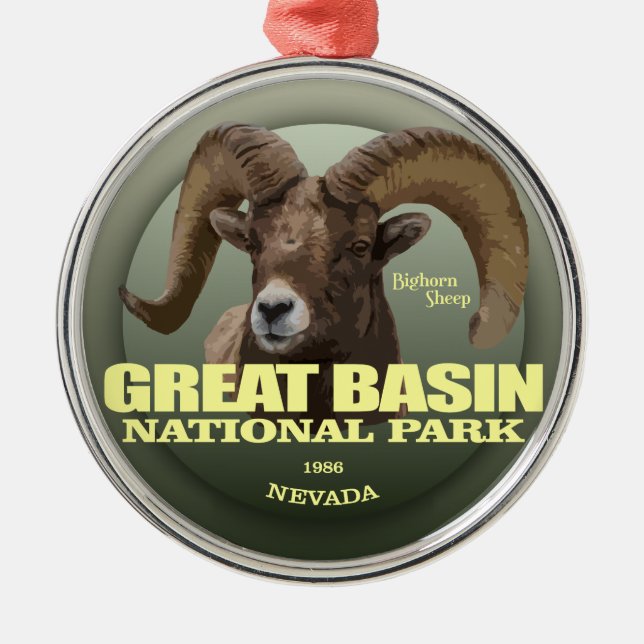 Great Basin NP (Bighorn) WT Metal Ornament (Front)