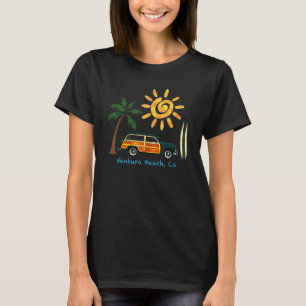 Great Beach Woodie Surf For Ventura Beach T-Shirt