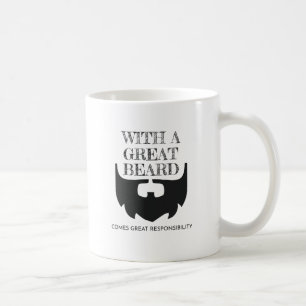 Great Beard Comes Great Responsibility Bearded Coffee Mug