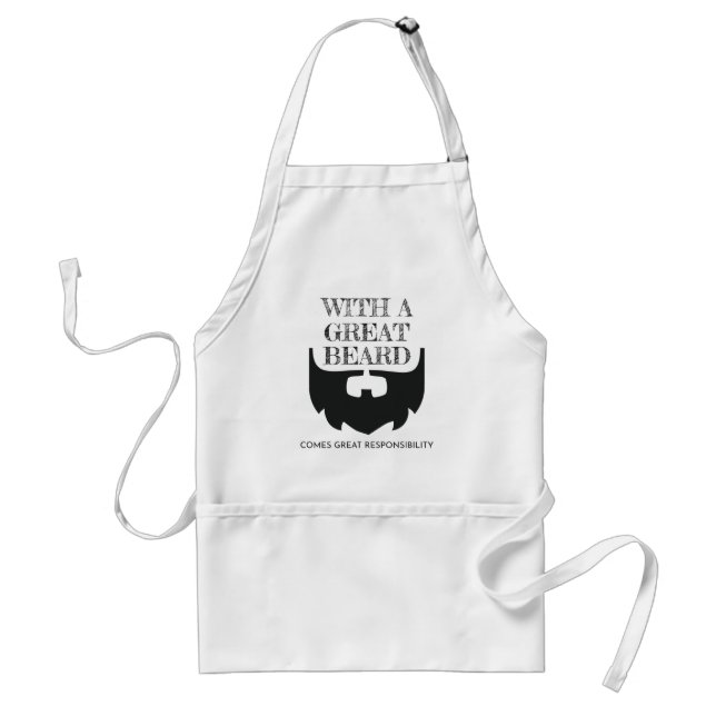 Great Beard Comes Great Responsibility Bearded Standard Apron (Front)
