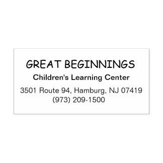 Great Beginnings Custom Name Return Address Self-inking Stamp