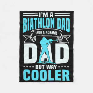Great Biathlon Dad Saying Cross-country Skiing Men Fleece Blanket