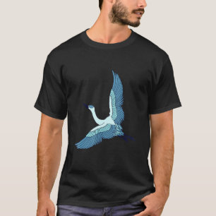 Great Blue Flying Heron Full Flight Ornithologist T-Shirt