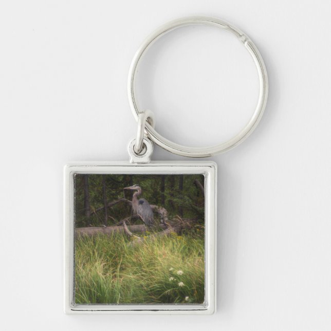 Great Blue Heron 8917 Key Ring (Front)