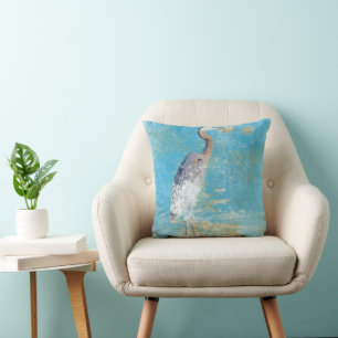 Great Blue Heron Art Cushion