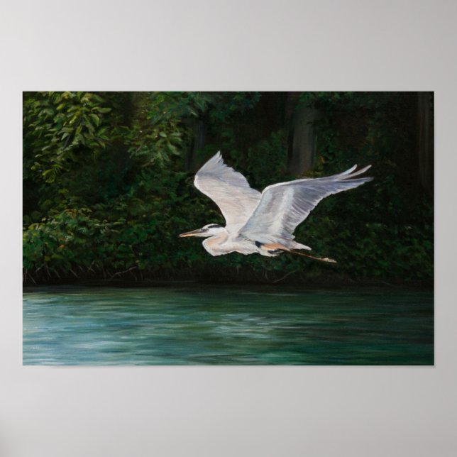 Great Blue Heron Art Print (Front)