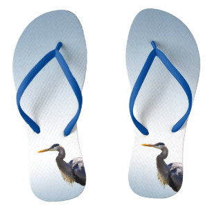 Great Blue Heron Bird Flip Flops