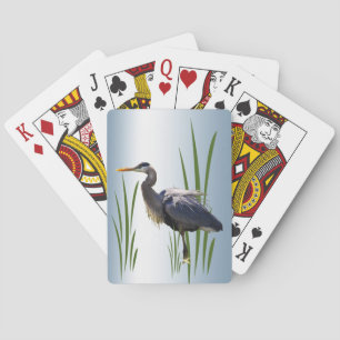 Great Blue Heron Bird Playing Cards