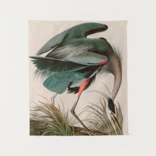 Great Blue Heron Birds of America Audubon Print Tapestry