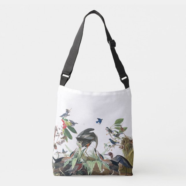 Great Blue Heron Bluebird Birds Audubon Tote (Front)