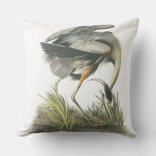 Great Blue Heron by Audubon Cushion