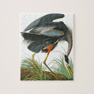 Great Blue Heron by John James Audubon Jigsaw Puzzle