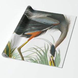 Great Blue Heron by John James Audubon Wrapping Paper