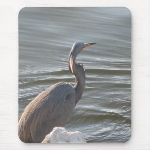 Great Blue Heron by the Water Mouse Pad