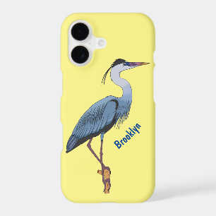 Great blue heron cartoon illustration