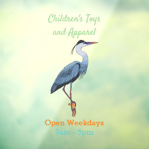 Great blue heron cartoon illustration