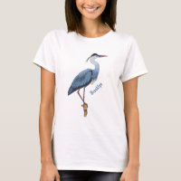 Great blue heron cartoon illustration