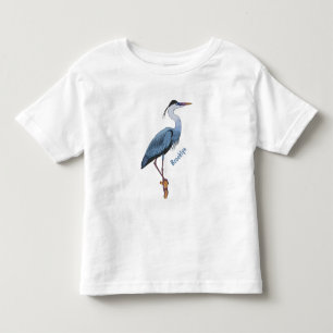 Great blue heron cartoon illustration toddler T-Shirt