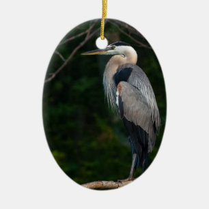 Great Blue Heron Ceramic Ornament