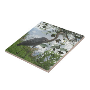 Great Blue Heron Ceramic Tile