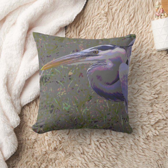 Great Blue Heron Challenge Cushion (Blanket)