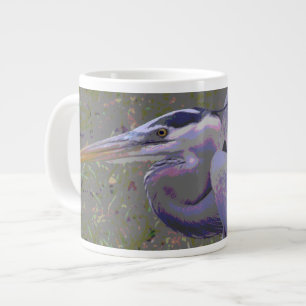 Great Blue Heron Challenge Large Coffee Mug
