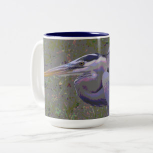 Great Blue Heron Challenge Two-Tone Coffee Mug