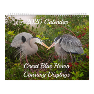 Great Blue Heron Courting Displays Calendar