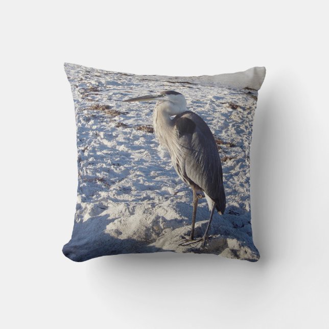 Great Blue Heron Cushion (Front)