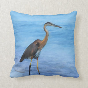 Great Blue Heron, Customisable Cushion