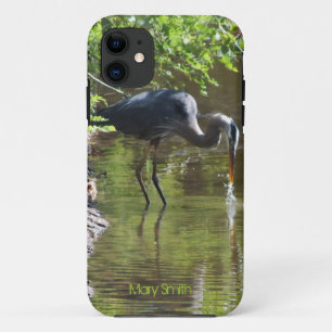 Great blue Heron Drinking iPhone 5 case