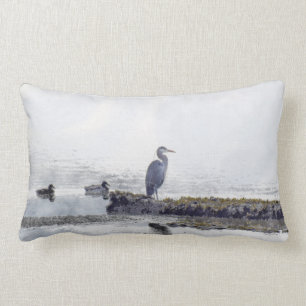 Great Blue Heron & Ducks Wildlife Mojo Pillow