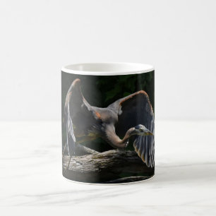 Great Blue Heron in Flight Coffee Mug