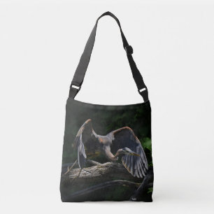 Great Blue Heron in Flight Crossbody Bag