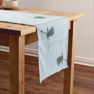 Great Blue Heron in Flight Patterned Short Table Runner