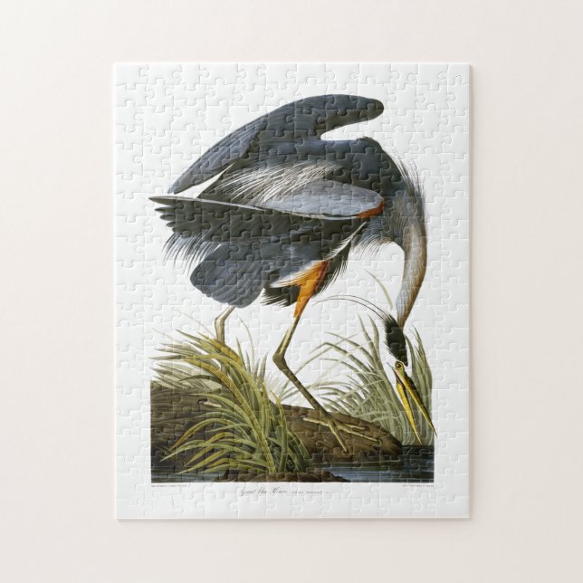 Great Blue Heron, John James Audubon Jigsaw Puzzle (Vertical)