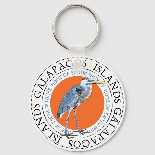Great Blue Heron Key Ring (Front)